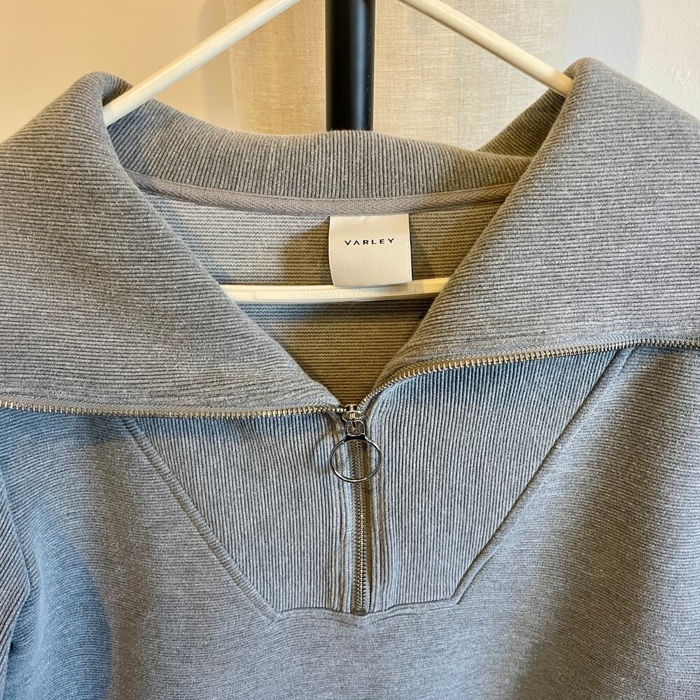 Varley Vine Oversized 1/2-Zip Pullover Sweatshirt Charcoal sz XS Long Sleeve - Picture 3 of 10